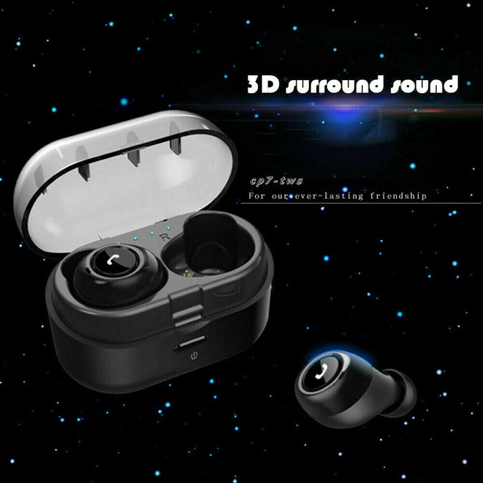 1 Pair Bluetooth 5.0 Mini Earbuds Headset Wireless Earphones Stereo Headphones