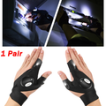 1 Pair Fingerless LED Flashlight Gloves Auto Repair Fishing Hiking