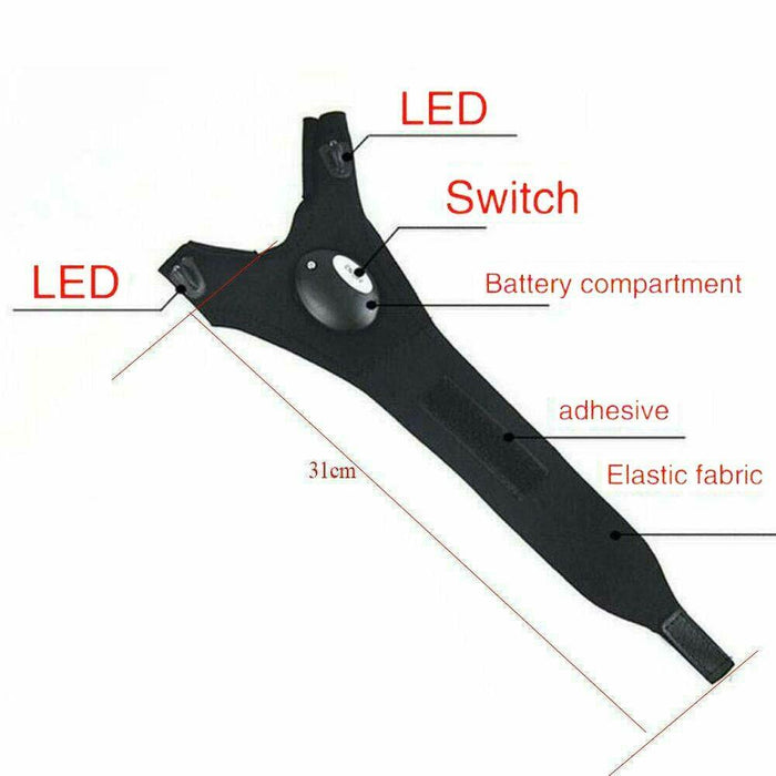 1 Pair Fingerless LED Flashlight Gloves Auto Repair Fishing Hiking
