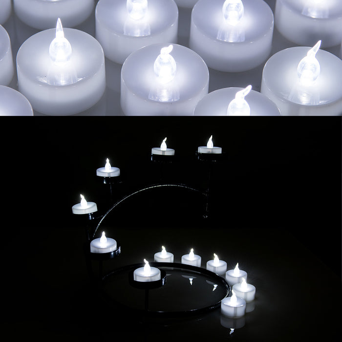 100pcs Cool White LED Candle Tea Light Flameless Flickering Flashing Tealight