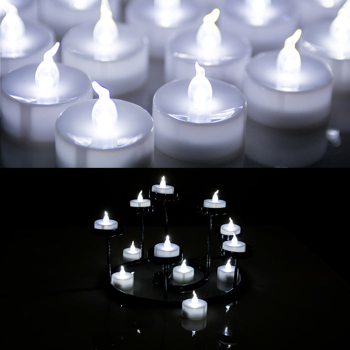 100pcs Cool White LED Candle Tea Light Flameless Flickering Flashing Tealight
