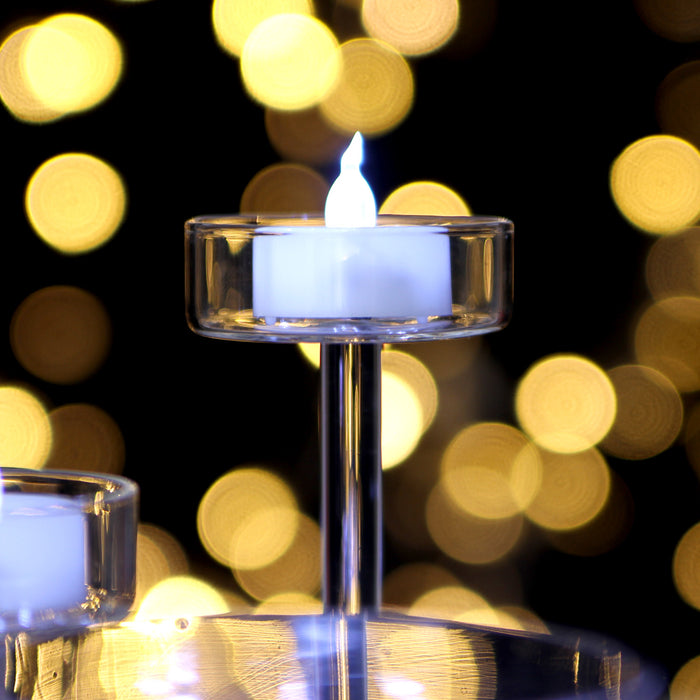 100Pcs Cool White LED Tealight Flameless Smokeless Candles for Wedding Party