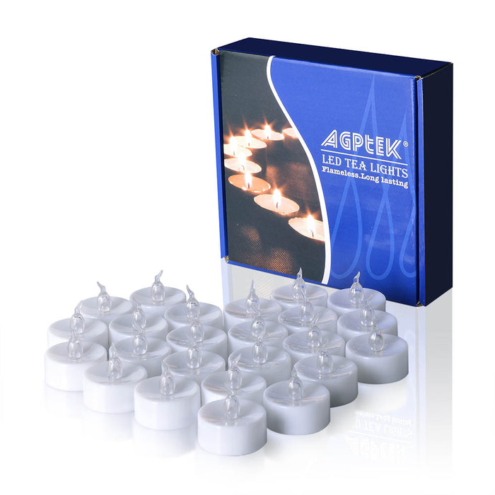 100Pcs Cool White LED Tealight Flameless Smokeless Candles for Wedding Party