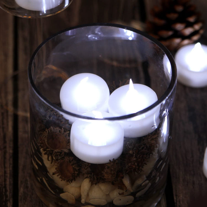 100Pcs Cool White LED Tealight Flameless Smokeless Candles for Wedding Party