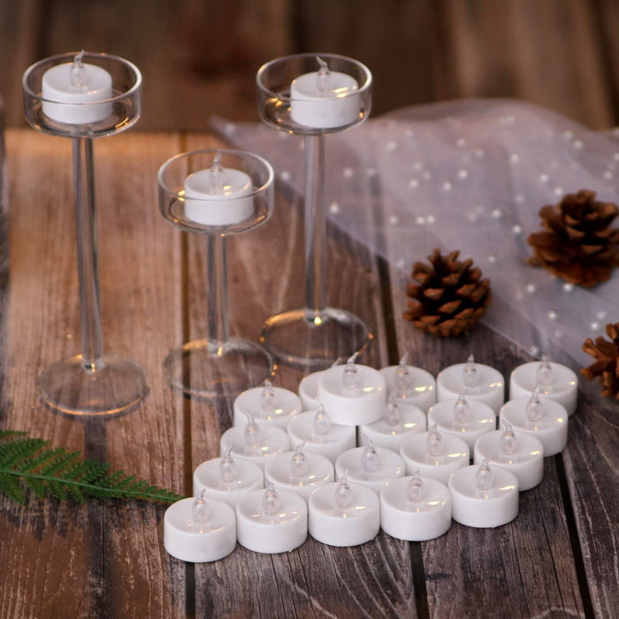100Pcs Cool White LED Tealight Flameless Smokeless Candles for Wedding Party