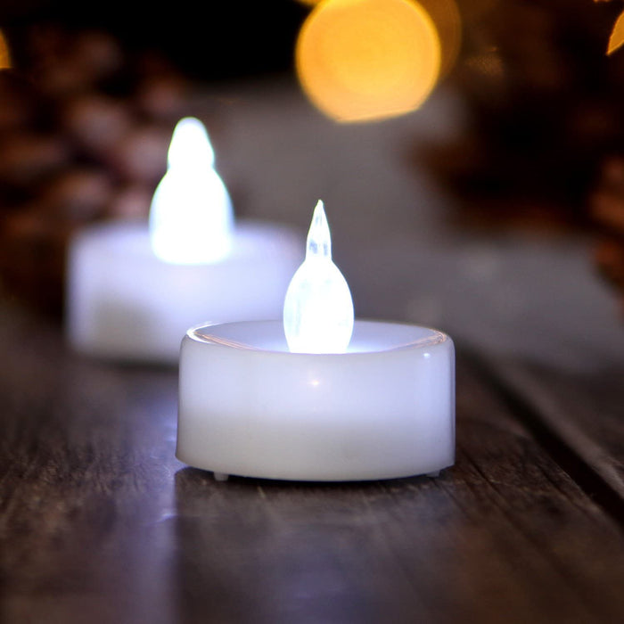 100Pcs Cool White LED Tealight Flameless Smokeless Candles for Wedding Party