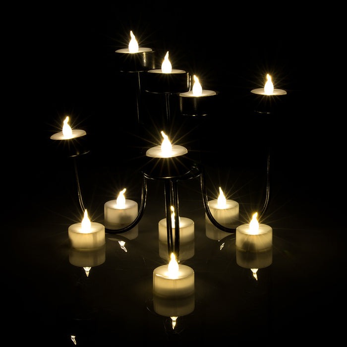 100pcs Warm White LED Candle Tea Light Flameless Non-Flickering Tealight