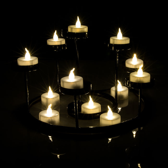 100pcs Warm White LED Candle Tea Light Flameless Non-Flickering Tealight