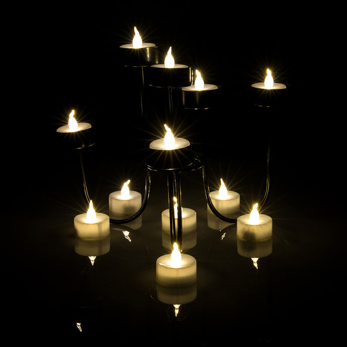 100pcs Warm White LED Candle Tea Light Flameless Non-Flickering Tealight