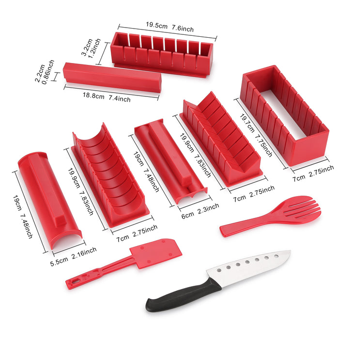 11Pcs Sushi Making Kit Sushi Rolls with Premium Sushi Knife