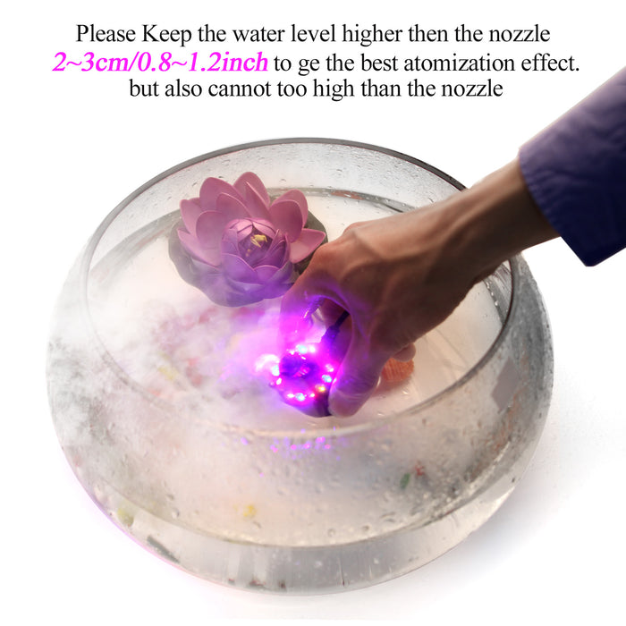 12 LED Mist Maker Fogger Water Fountain Pond Fog Machine Atomizer Air Humidifier