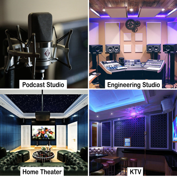 12Packs Sound Proof Padding Acoustic Foam Panels for Studio Kid’s Room Office Podcast Recording