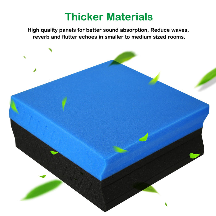 12Packs Sound Proof Padding Acoustic Foam Panels for Studio Kid’s Room Office Podcast Recording