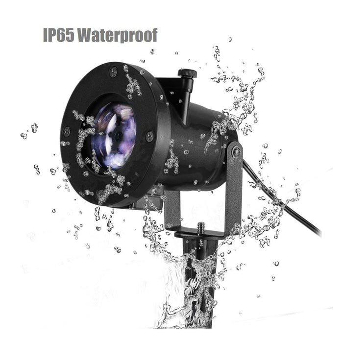 12Pattern Outdoor LED Moving Laser Projector Light Landscape Garden Xmas Lamp US 12W