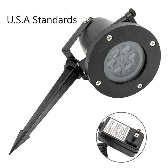 12Pattern Outdoor LED Moving Laser Projector Light Landscape Garden Xmas Lamp US 12W