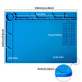 13.8" * 9.8" Magnetic Soldering Silicone Heat Insulation Mat for BGA Iron Gun Workbench Cell Phone