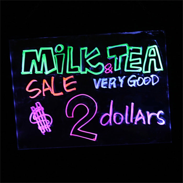 16x12" LED Flashing Illuminated Erasable Neon Sign Remote Message Menu Writing