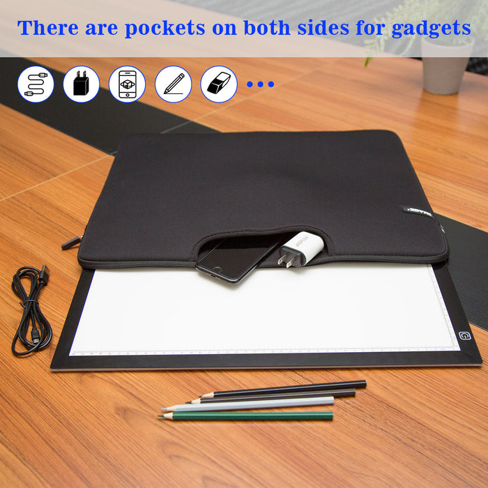 17In Laptop Sleeve Travel Storage Case Pouch Cover Messenger Bag for Tracing Pad Notebook