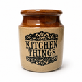 1970s Moira Kitchen Things English Stoneware Crock - Made in England