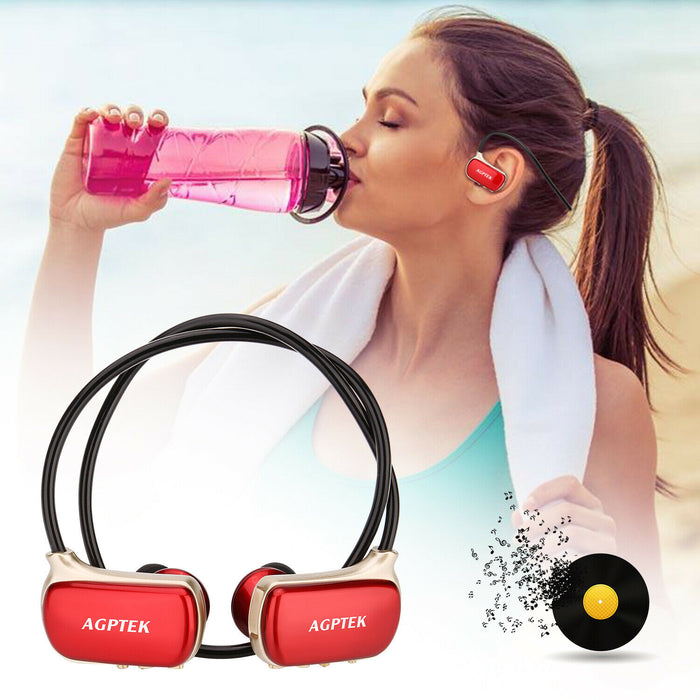2 in 1 Sports MP3 Player Waterproof Stereo Bluetooth Headsets Earphone 16GB