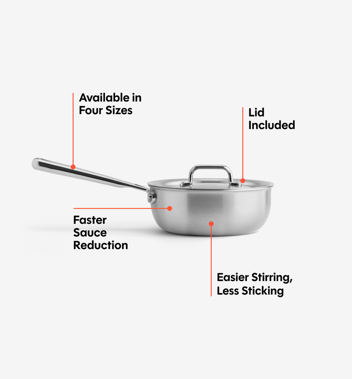 2 QT Stainless Steel Saucier