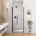 24" W x 72" H Semi-Frameless Circular Pivot Shower Door With 1/4" (6mm) Thick SGCC Tempered Glass