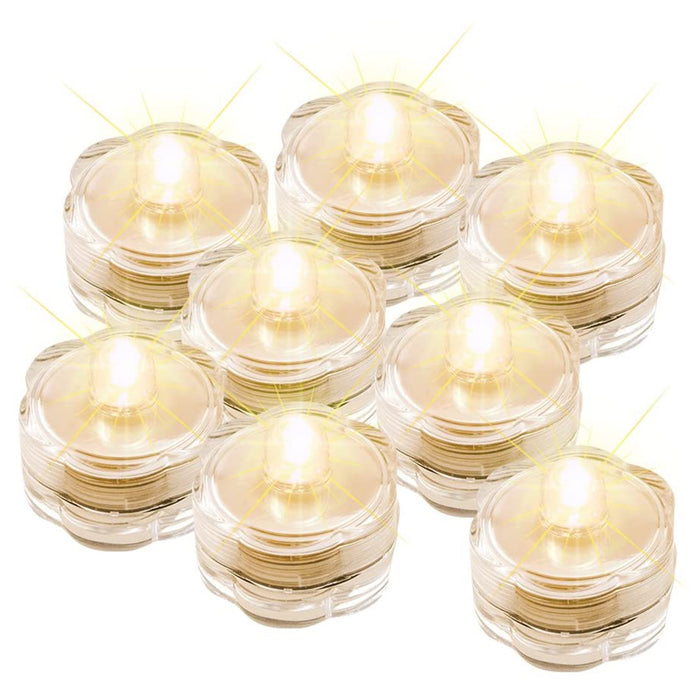 24x LED Submersible Waterproof Wedding Xmas Floral Decoration Tea Vase Battery light Candles warm white