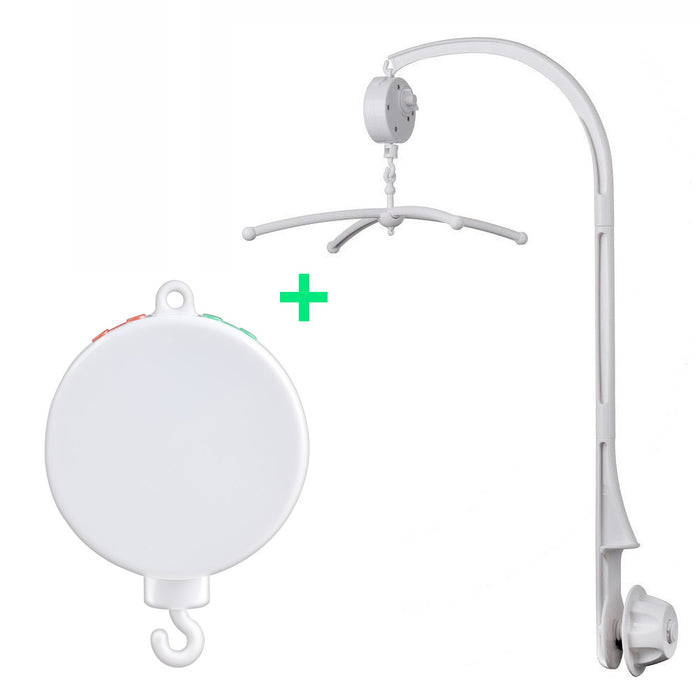 26in Rotary Baby Cot Mobile Crib Bed Toy Infant Bell Hanging Stand Arm Bracket