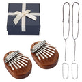 2Pcs Acrylic Kalimba Mahogany Finger Thumb Piano 8 Keys Gifts for Kids Adults