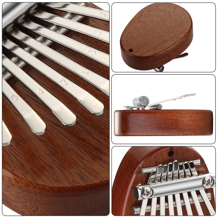 2Pcs Acrylic Kalimba Mahogany Finger Thumb Piano 8 Keys Gifts for Kids Adults