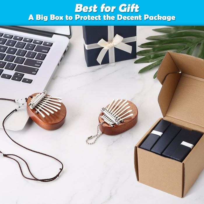 2Pcs Acrylic Kalimba Mahogany Finger Thumb Piano 8 Keys Gifts for Kids Adults