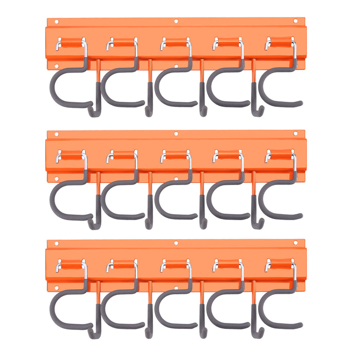 3 Set Garden Tool Organizer Wall Mounted Hanger Hooks Home Garage