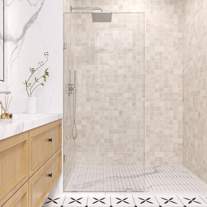 30"W *78"H Easyclean Fixed Shower Panel - Quickmount Shower Screen, 10mm(3/8'') Tempered Glass ARO-SFP-3078