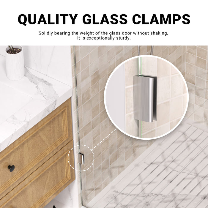 30"W *78"H Easyclean Fixed Shower Panel - Quickmount Shower Screen, 10mm(3/8'') Tempered Glass ARO-SFP-3078
