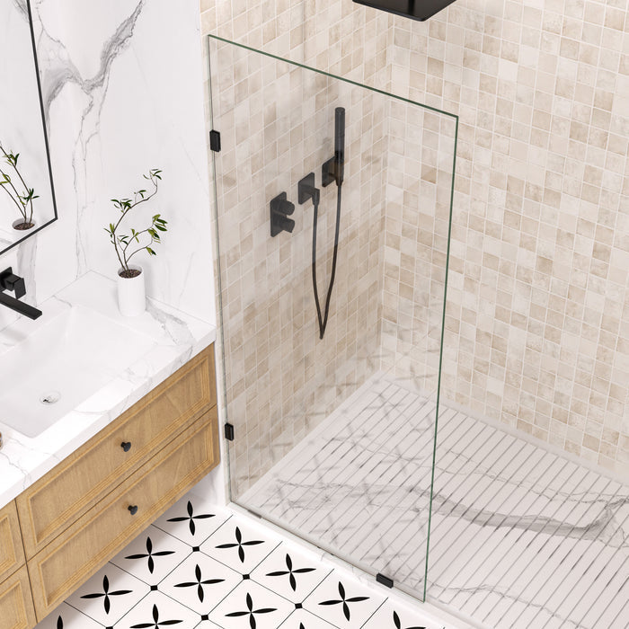 30"W *78"H Easyclean Fixed Shower Panel - Quickmount Shower Screen, 10mm(3/8'') Tempered Glass ARO-SFP-3078