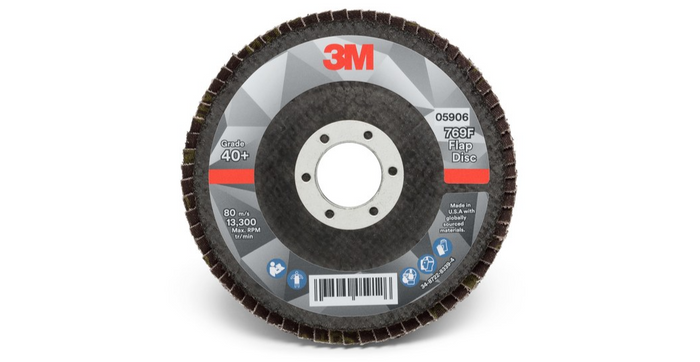 3M 769F Type 29 Flap Disc 05906 - Ceramic Precision-Shaped Grain - 4 1/2 in - 40+ - Coarse