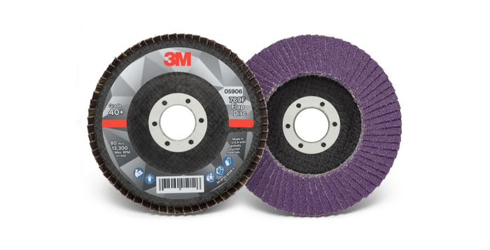 3M 769F Type 29 Flap Disc 05906 - Ceramic Precision-Shaped Grain - 4 1/2 in - 40+ - Coarse