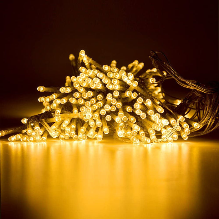 3M/10ft 300LED Warm White Starry Fairy String Curtain Light Wall Plug-in Waterproof Outdoor