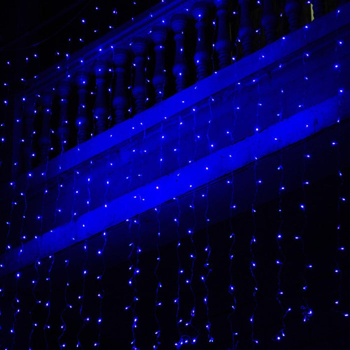 3Mx3M 300 LED Blue Fairy String Light Curtain Light with Controller