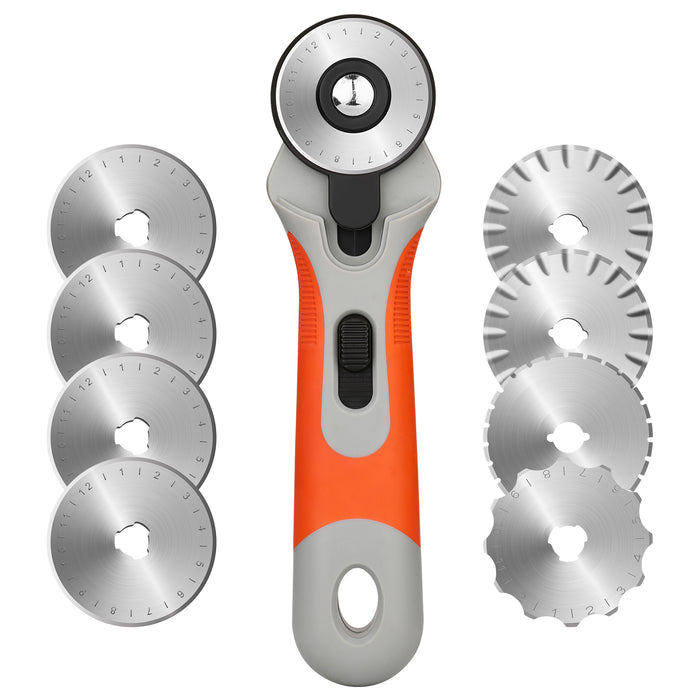 45mm Rotary Cutter 8 Replacement Blades for Cutting Fabric Papers Foams Leathers