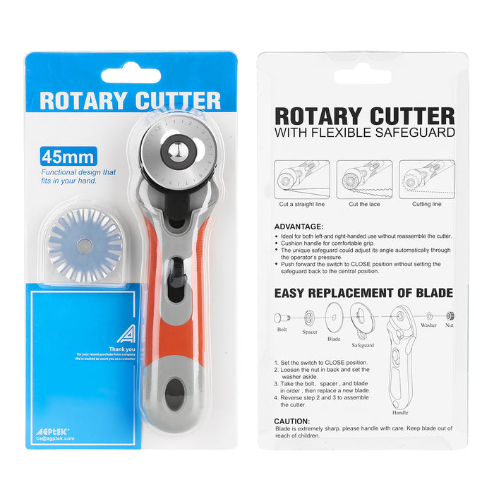 45mm Rotary Cutter 8 Replacement Blades for Cutting Fabric Papers Foams Leathers
