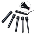5 IN 1 Curling Iron Wand Set Hair Curler Set w/ 5 Interchangeable Barrels Roller