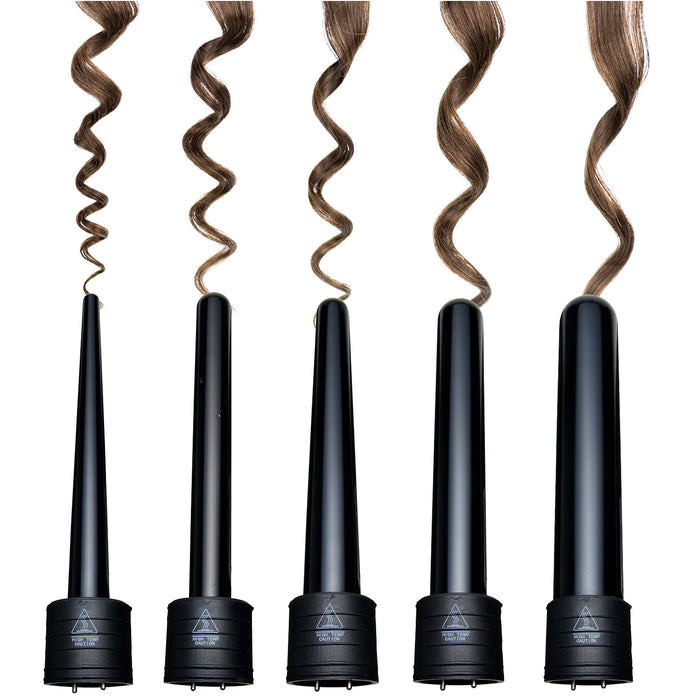 5 IN 1 Curling Iron Wand Set Hair Curler Set w/ 5 Interchangeable Barrels Roller