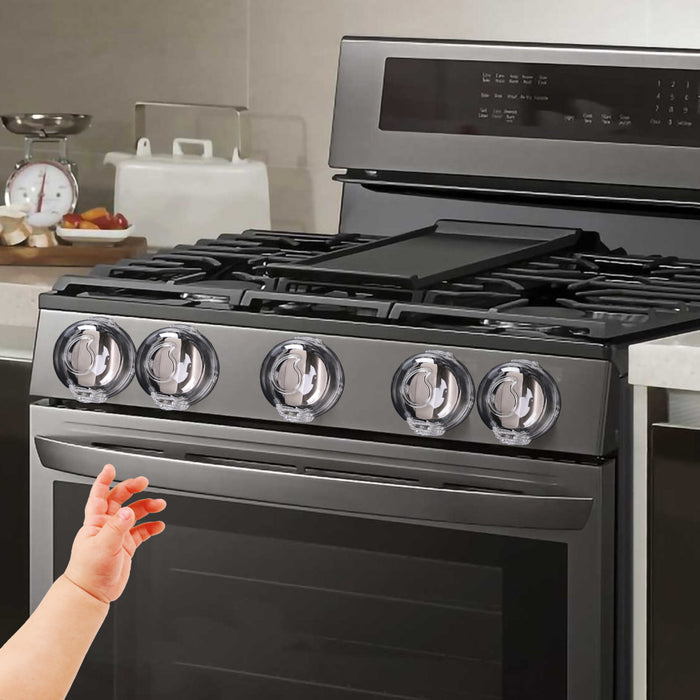5 Pack Kitchen Gas Electric Stove Knob Safety Covers for Baby Kids Cap Locks
