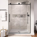 54 In. W X 74 In. H Single Sliding Frameless Shower Door In Chrome With Clear 5/16 In. Glass ARO-TT03-5474