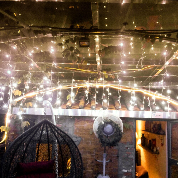 5M/16.4FTx0.6M/2FT 150LED Extendable Fairy curtain Icicle Light 8 model connectable Icicle String Light