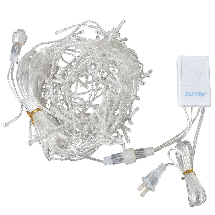 5M/16.4FTx0.6M/2FT 150LED Extendable Fairy curtain Icicle Light 8 model connectable Icicle String Light