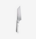 Misen chef's knife with white handle and stainless steel blade