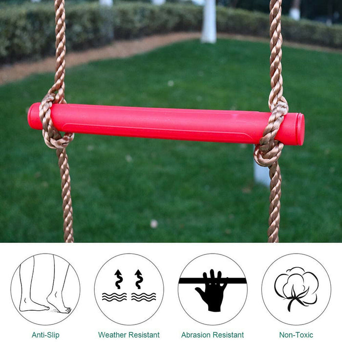 6 Rungs Swing Climbing Rope Ladder Hang for Kids Children Playground Exercise
