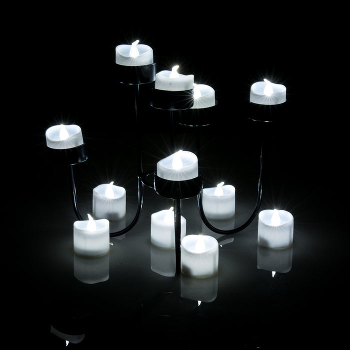 6Pcs LED Tealight Candles Battery Operated Flameless Smokeless for Wedding/Party Decorations Cool White